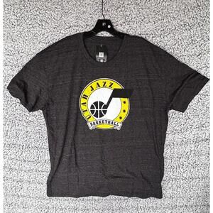 Utah Jazz NBA Officially Licensed Tri-Blend T-Shirt Charcoal Black,  XXL